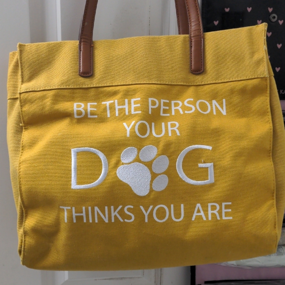 Yellow Dog Tote Bag